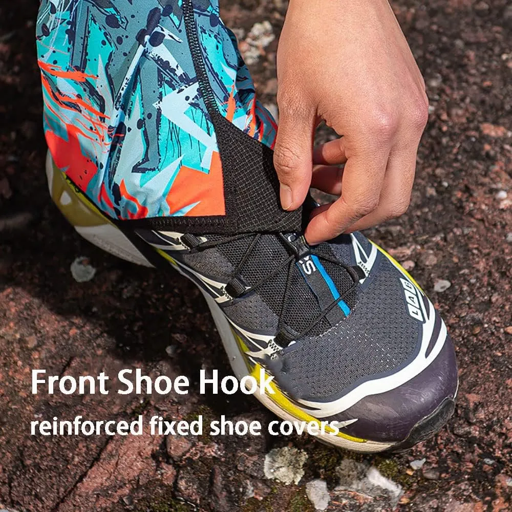 AONIJIE Upgrade Waterproof Low Ankle Gaiters for Hiking Trail Running Anti-Tear Protective Shoe Covers with UV Protection & Sandproof Hiking Gaiters
