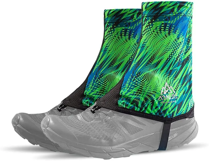AONIJIE Upgrade Waterproof Low Ankle Gaiters for Hiking Trail Running Anti-Tear Protective Shoe Covers with UV Protection & Sandproof Hiking Gaiters