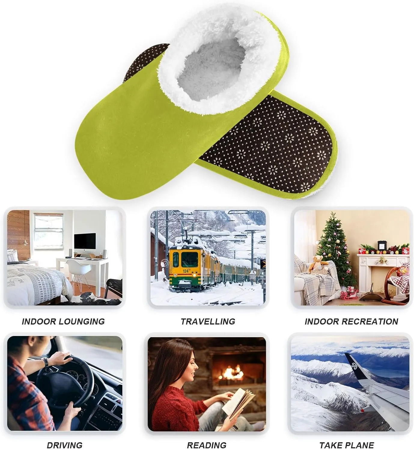 Aqua House Slippers Non-Slip Soft Bedroom Slippers for Men Bedroom