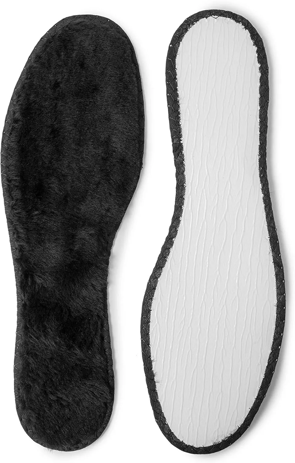 Arctic Lambskin Winter Shoe Insoles Set, 3 Pairs of Soft Bristle and Cotton Edge Shoe Inserts for Men & Women, Very Warm, 3 Pair Set, by Kaps (40 EUR / L9 US)