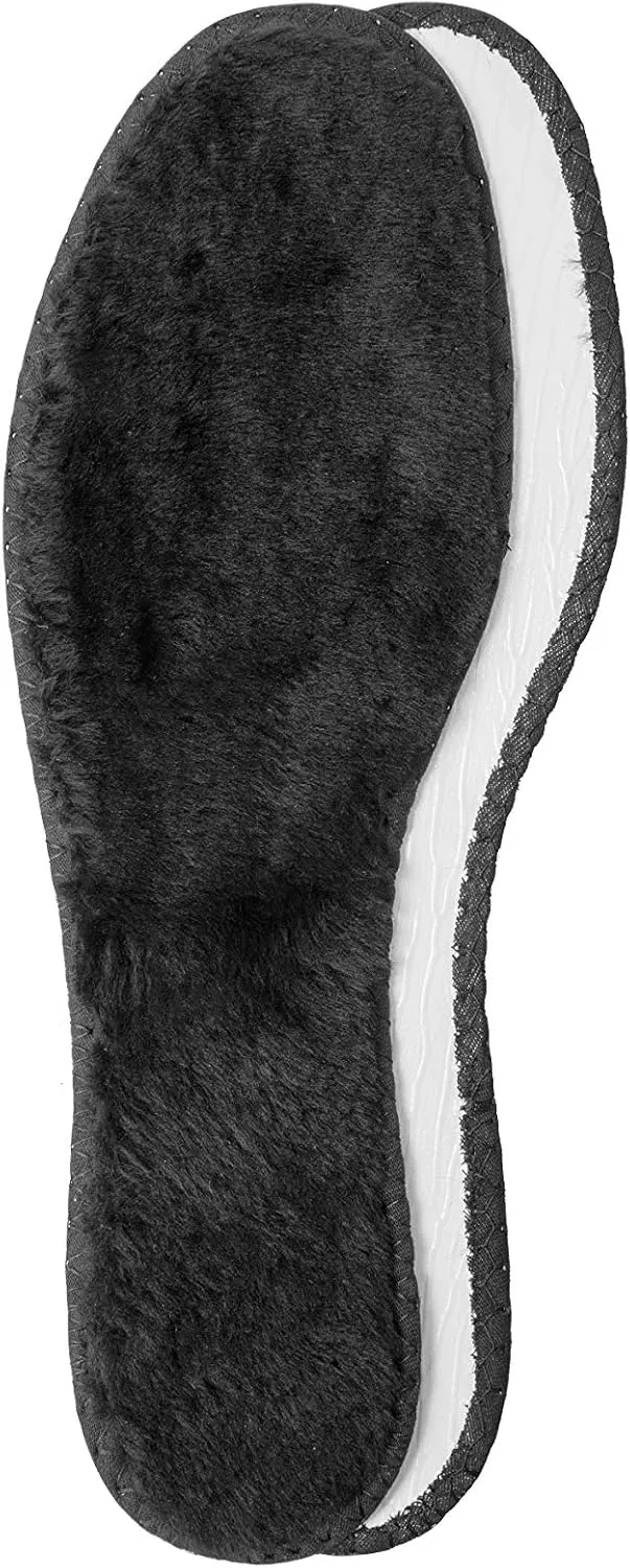 Arctic Lambskin Winter Shoe Insoles Set, 3 Pairs of Soft Bristle and Cotton Edge Shoe Inserts for Men & Women, Very Warm, 3 Pair Set, by Kaps (40 EUR / L9 US)