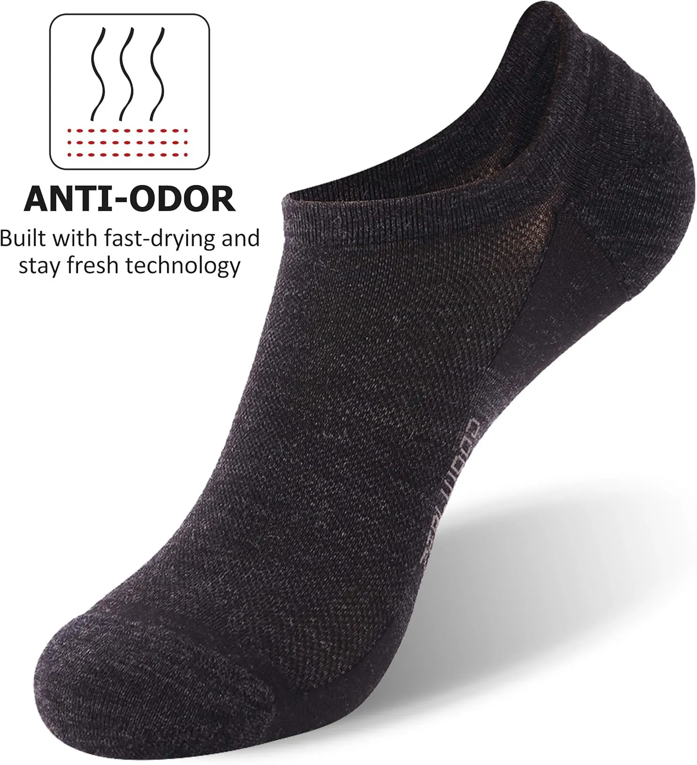 Athletic Running Socks, ZEALWOOD Unisex Merino Wool Anti-blister Cushion Hiking Socks,1/3 Pairs