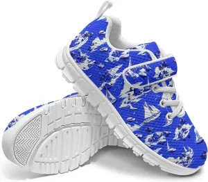 Athletic Sneaker for Boys Teen,Kids Girls Non-Slip Sneakers with White Sole Children's Single Buckle Sneakers