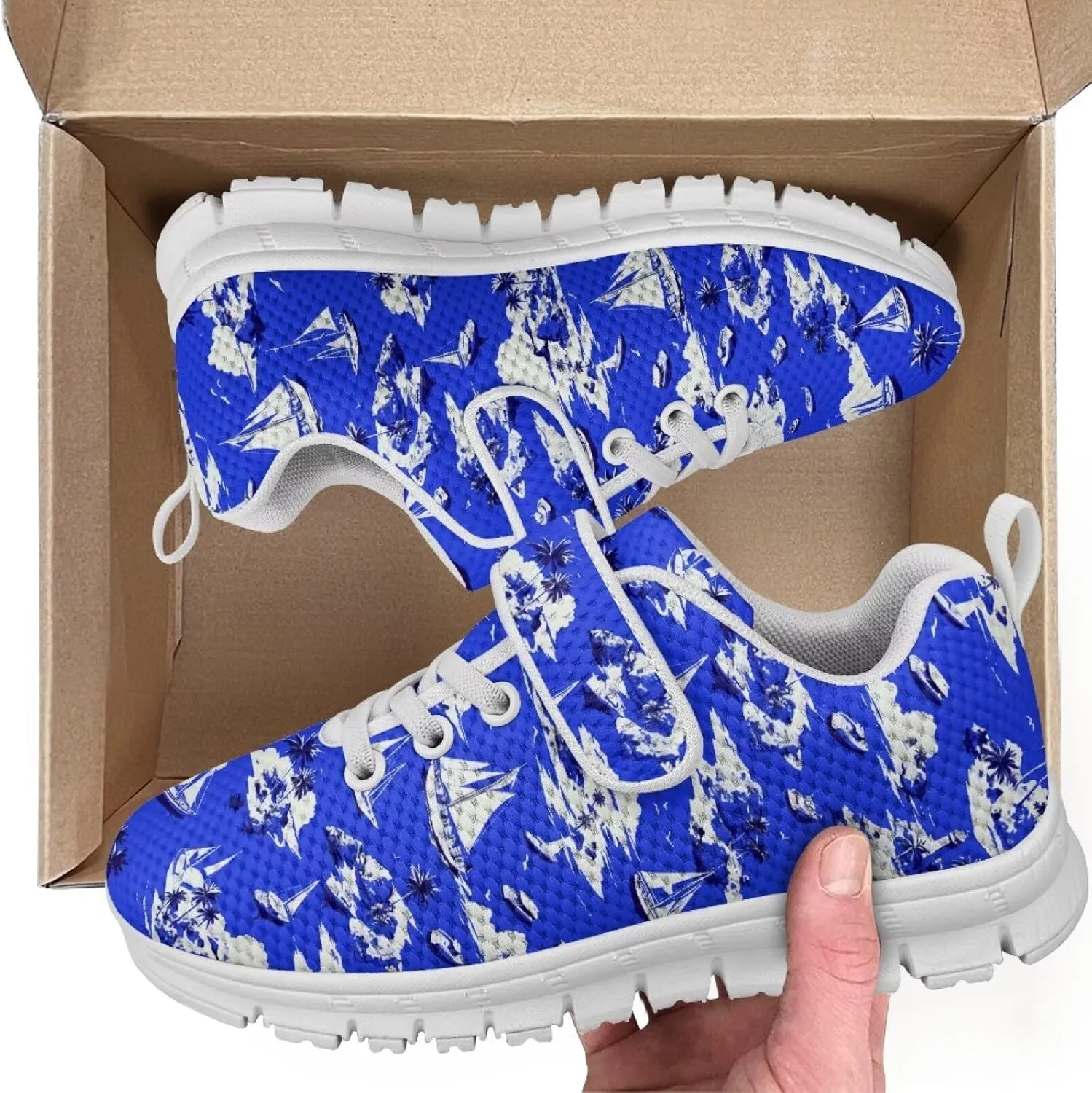Athletic Sneaker for Boys Teen,Kids Girls Non-Slip Sneakers with White Sole Children's Single Buckle Sneakers