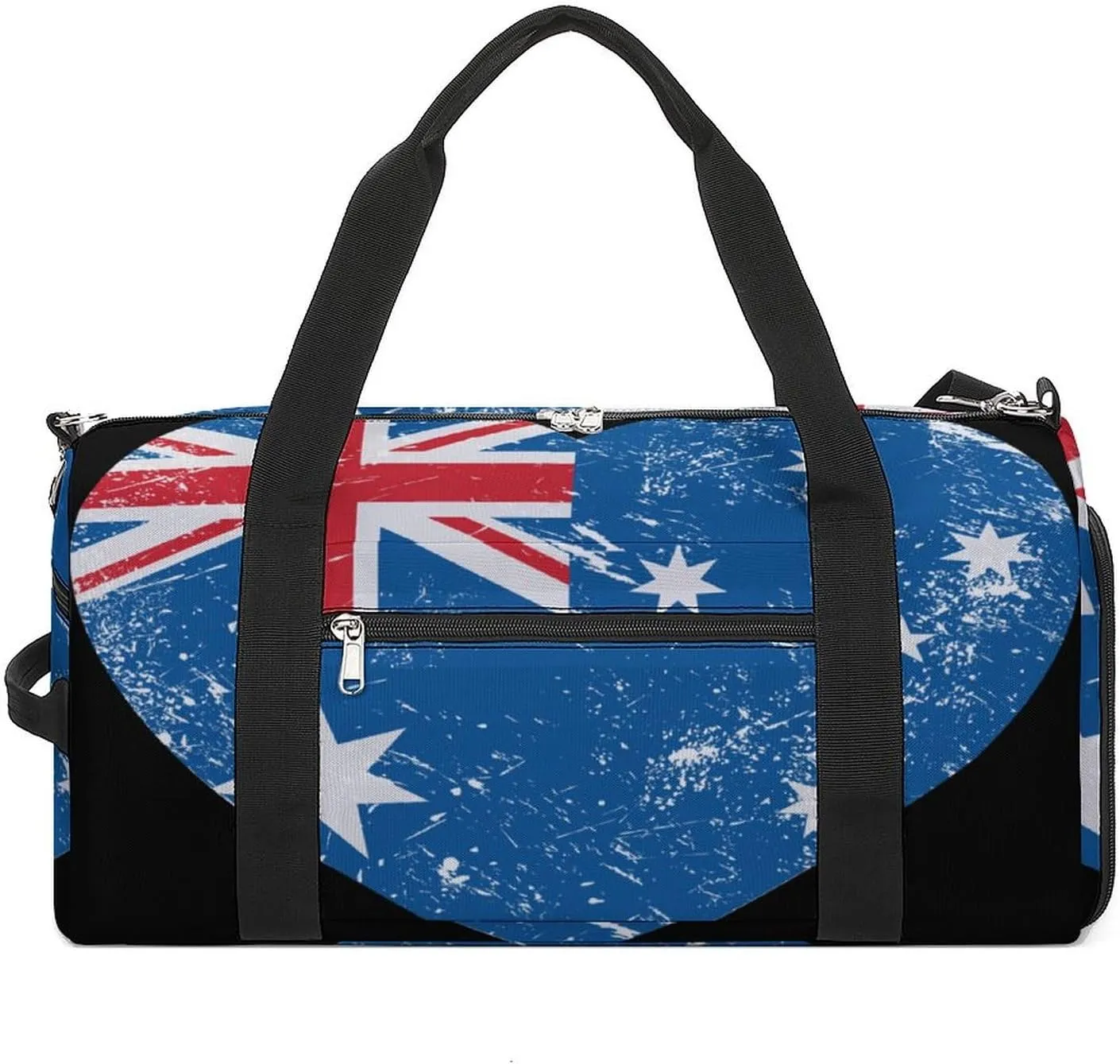 Australia Retro Heart Flag Gym Bag-Workout Organizer with Water Resistant Compartments for Gym Lovers