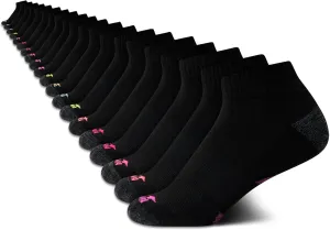 Avia Girls' Socks - 20 Pack Performance Cushion Quarter Cut Socks