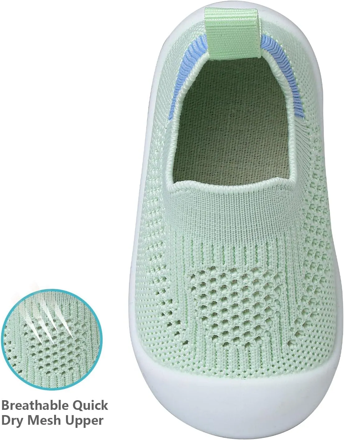 Baby Shoes for Boys Girls Breathable First Walking Shoes - Infant Toddler Trainers Shoes Non Skid Indoor Floor Slipper with Soft Sole Cotton Mesh On Sneaker