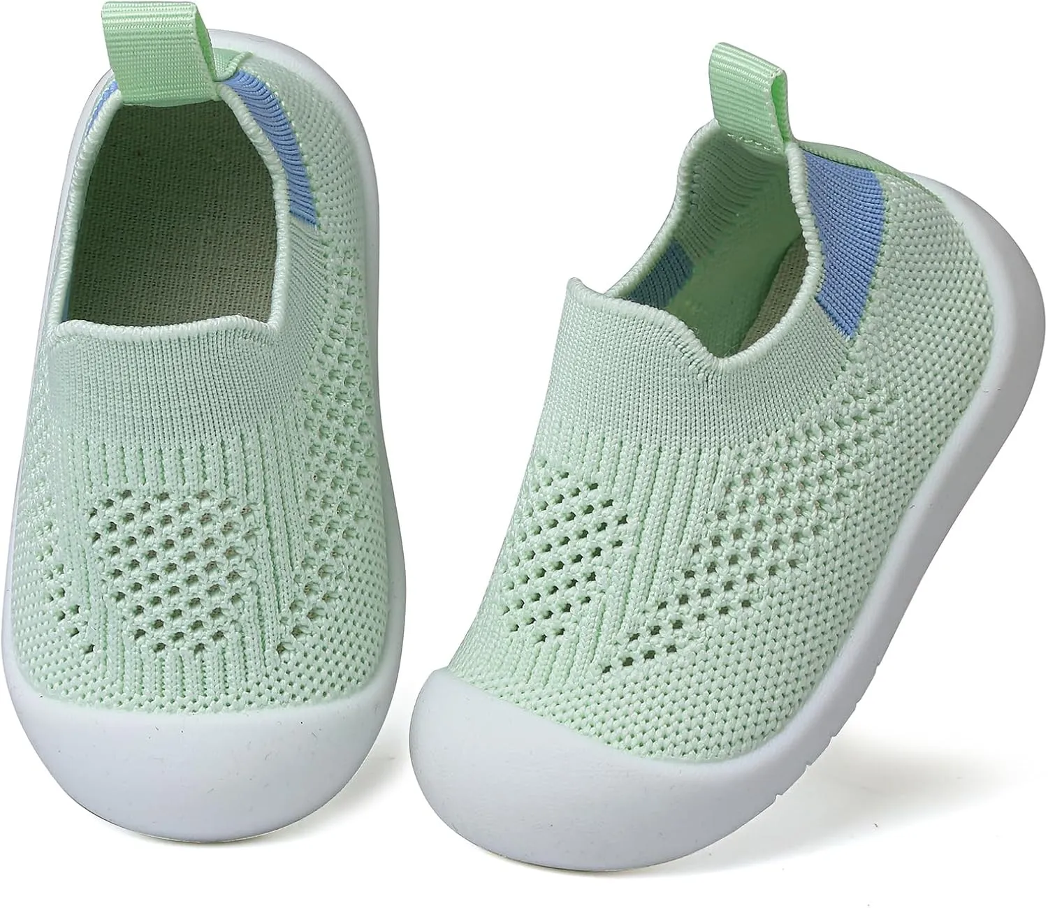 Baby Shoes for Boys Girls Breathable First Walking Shoes - Infant Toddler Trainers Shoes Non Skid Indoor Floor Slipper with Soft Sole Cotton Mesh On Sneaker