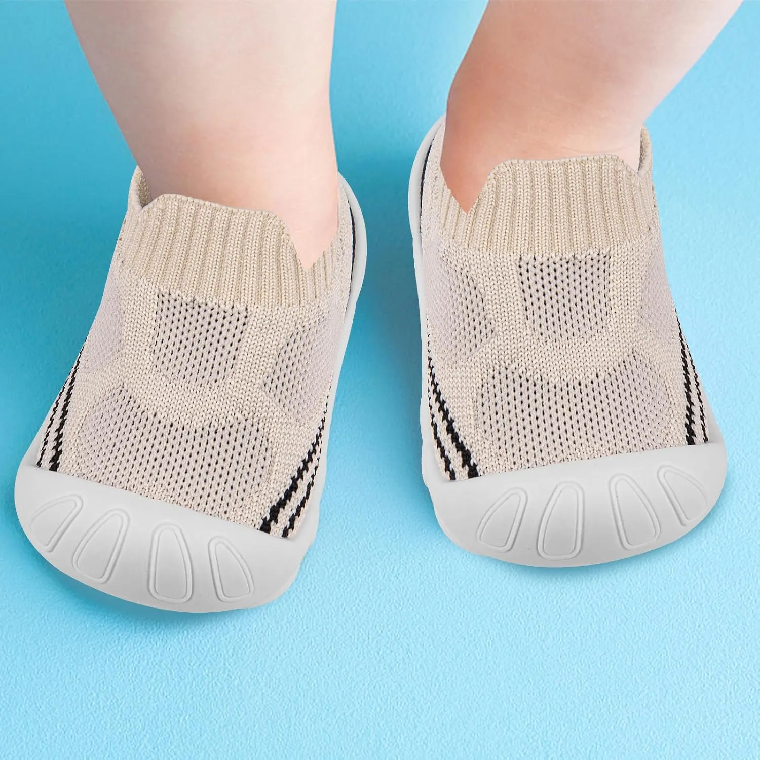 Baby Walking Shoes Toddler Girl Boy Soft Sole Breathable Cotton Canvas Shoes Infant Lightweight Non-Slip Safer Slip-on First Walkers Shoes Casual Tennis Wide Sneakers Rubber Soles Running Outdoor
