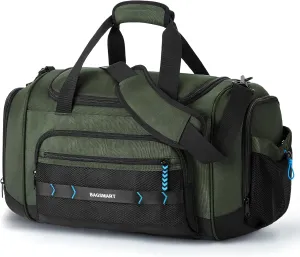 BAGSMART Gym Bag for Men & Women, Sports Travel Duffel Bag Carry-on Bag, Lightweight Weekend Overnight Bag with Shoe Compartment & Wet Pocket, Water-resistant Workout Duffle Bag for Travel Gym -Green