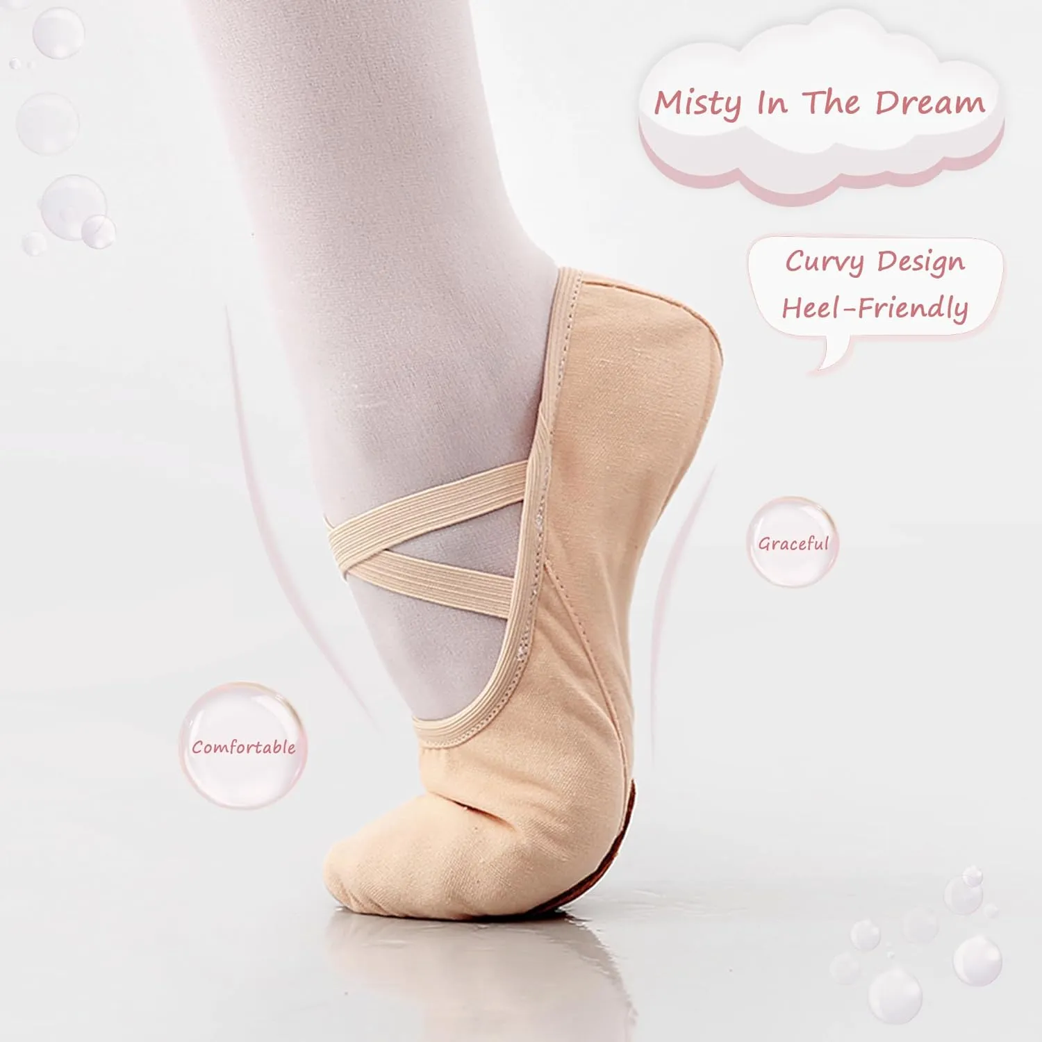 Ballet Shoes for Girls Toddler Kids Adult Women Soft Canvas Dance Slippers Gymnastics Shoe