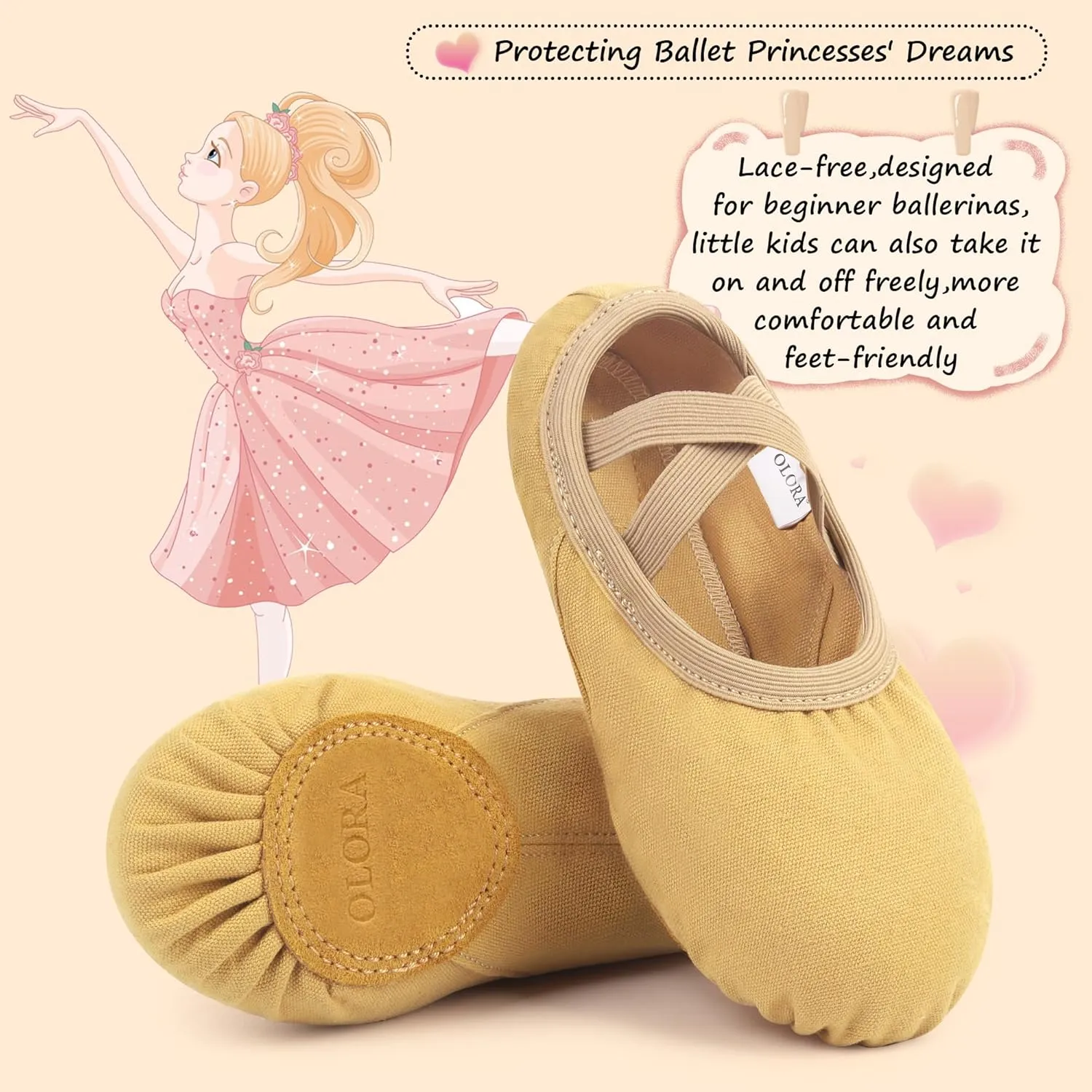 Ballet Shoes for Girls Toddler Kids Adult Women Soft Canvas Dance Slippers Gymnastics Shoe