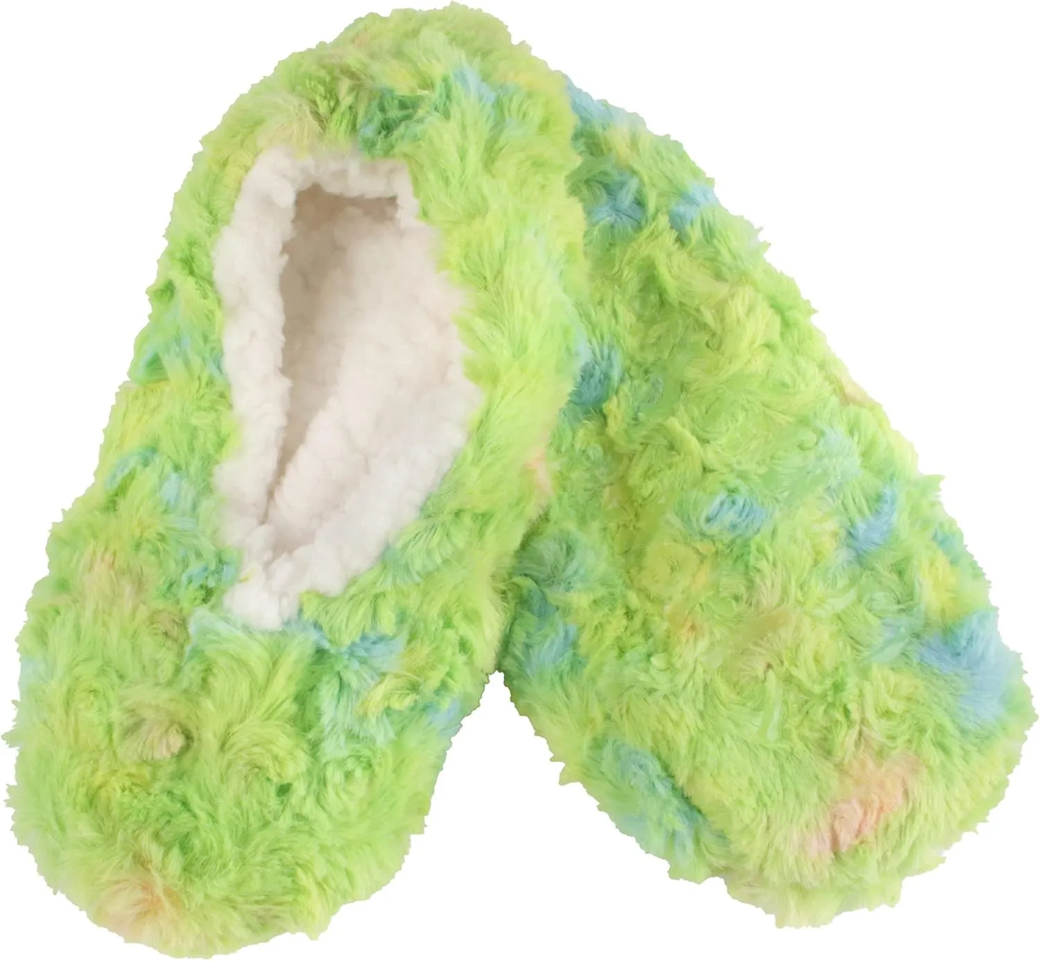 BambooMN Adult Super Soft Warm Cozy Fuzzy Soft Touch Sleeper Slippers Non-Slip Lined Socks