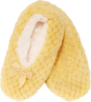 BambooMN Adult Super Soft Warm Cozy Fuzzy Soft Touch Sleeper Slippers Non-Slip Lined Socks