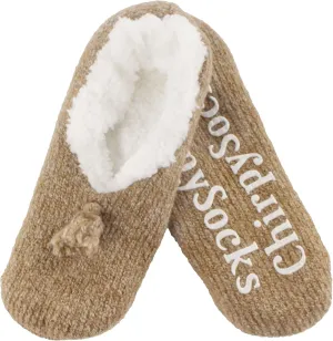 BambooMN Adult Women Super Soft Warm Cozy Fancy Yarn Slippers Non-Slip Lined Socks, Indoor Comfy House Slippers