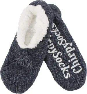 BambooMN Adult Women Super Soft Warm Cozy Fancy Yarn Slippers Non-Slip Lined Socks, Indoor Comfy House Slippers