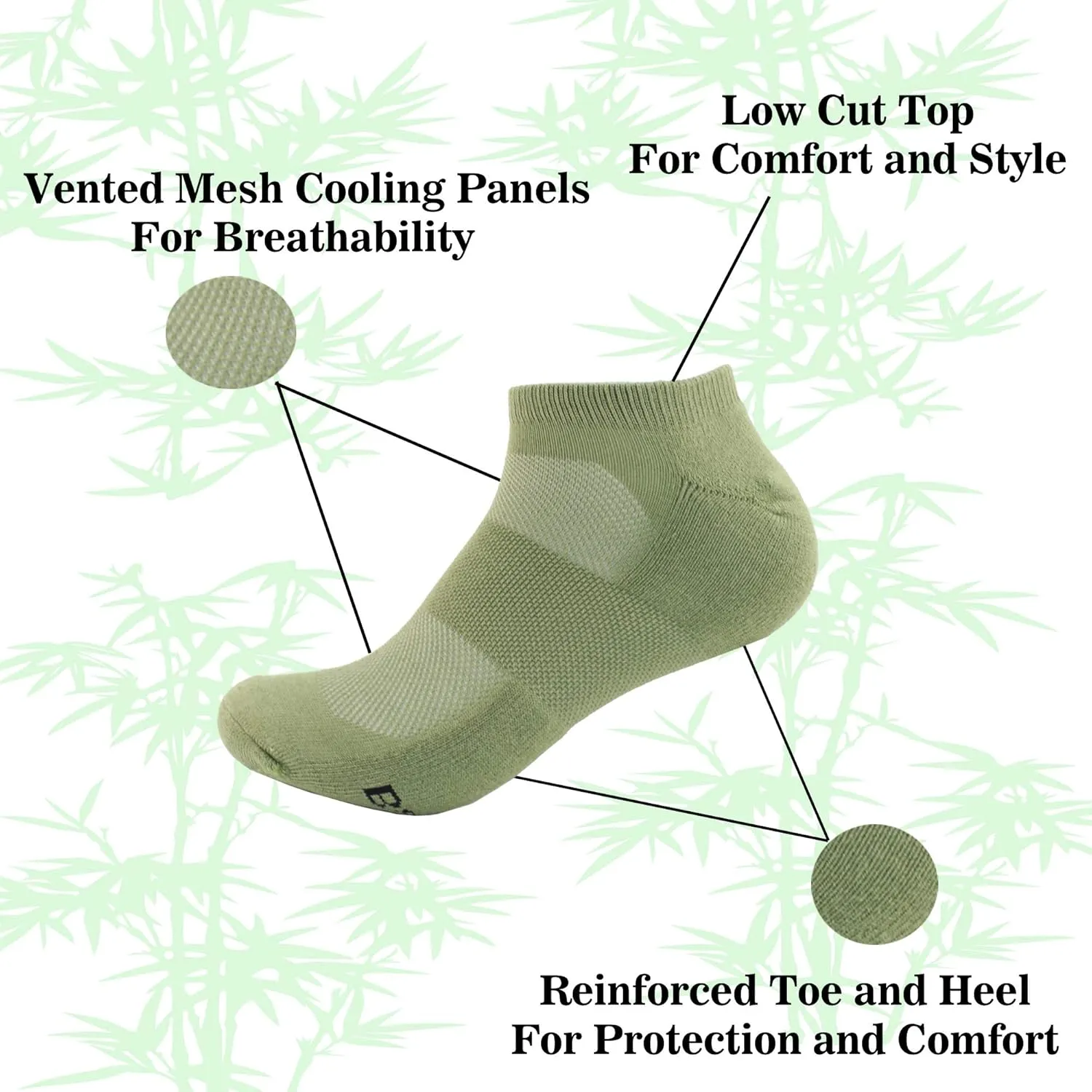 BambooMN Men and Women's Rayon from Bamboo Low Cut Ankle Socks for Sports, Work and Everyday Wear - 4 Pairs - Unisex Sizing