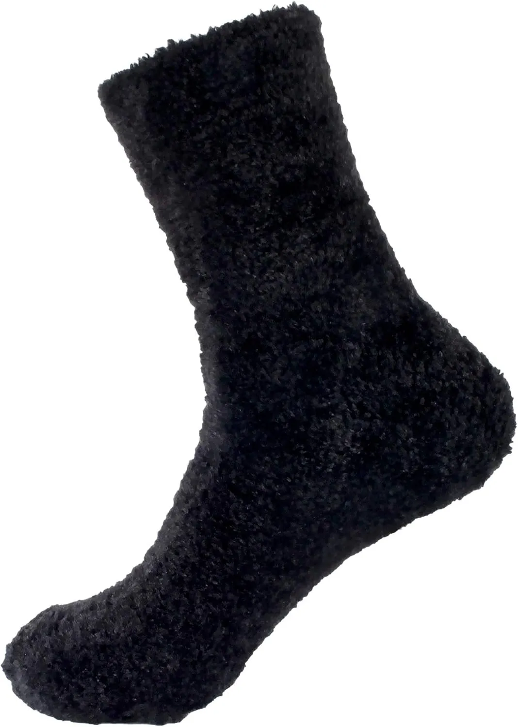 BambooMN Men's Super Comfy Soft Warm Fuzzy Socks - 4 Pair Value Packs