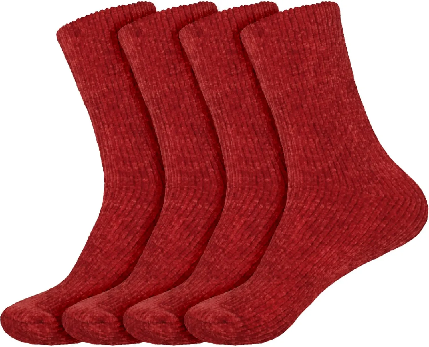BambooMN Women's Soft Fuzzy Warm Cozy Winter Casual Vintage Knit Chenille Socks