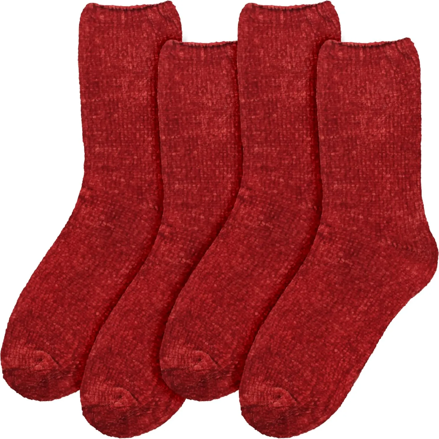 BambooMN Women's Soft Fuzzy Warm Cozy Winter Casual Vintage Knit Chenille Socks