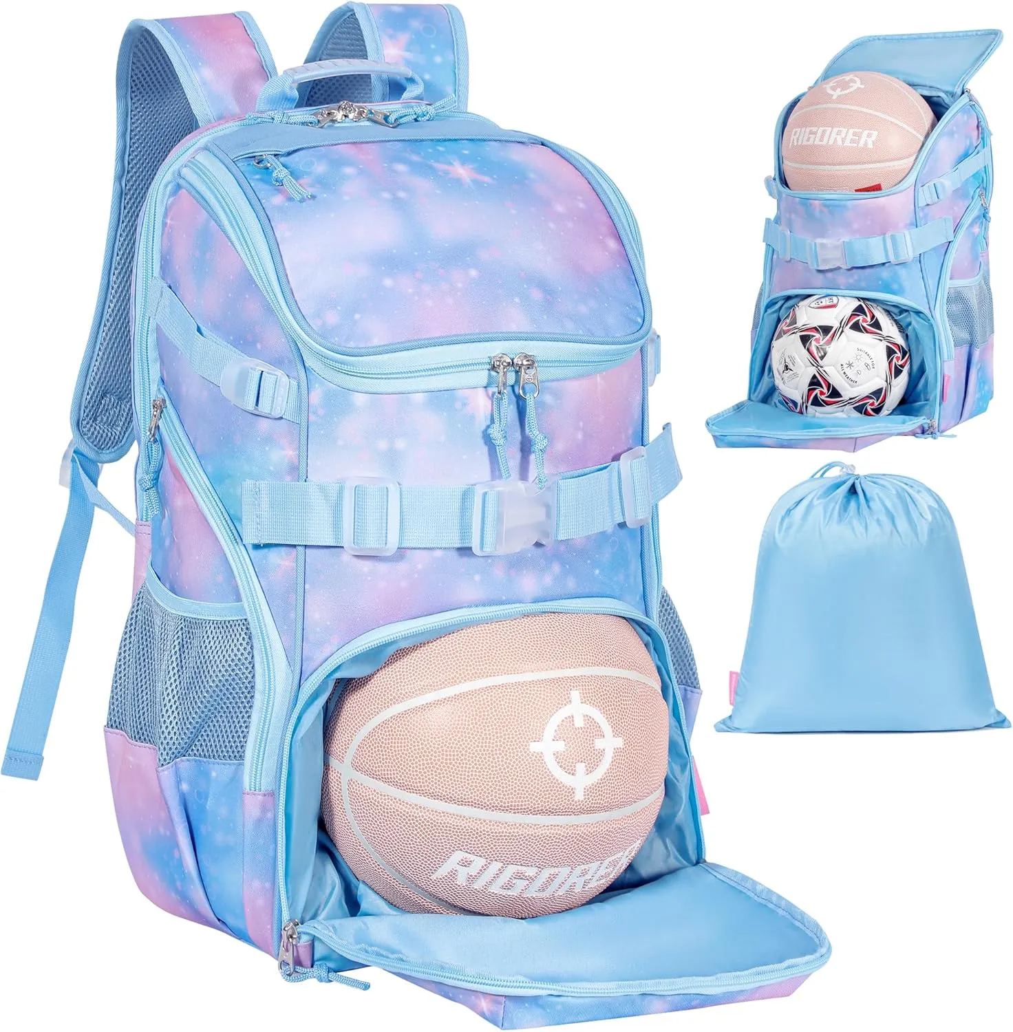 Basketball Backpack for Men Women Basketball Soccer Bag with Ball Compartment Shoes Bag Sports Gym Backpack