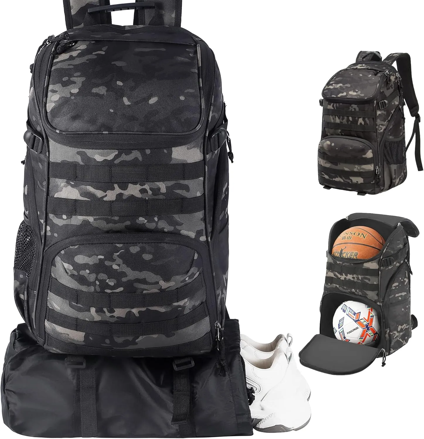 Basketball Backpack for Men Women Basketball Soccer Bag with Ball Compartment Shoes Bag Sports Gym Backpack