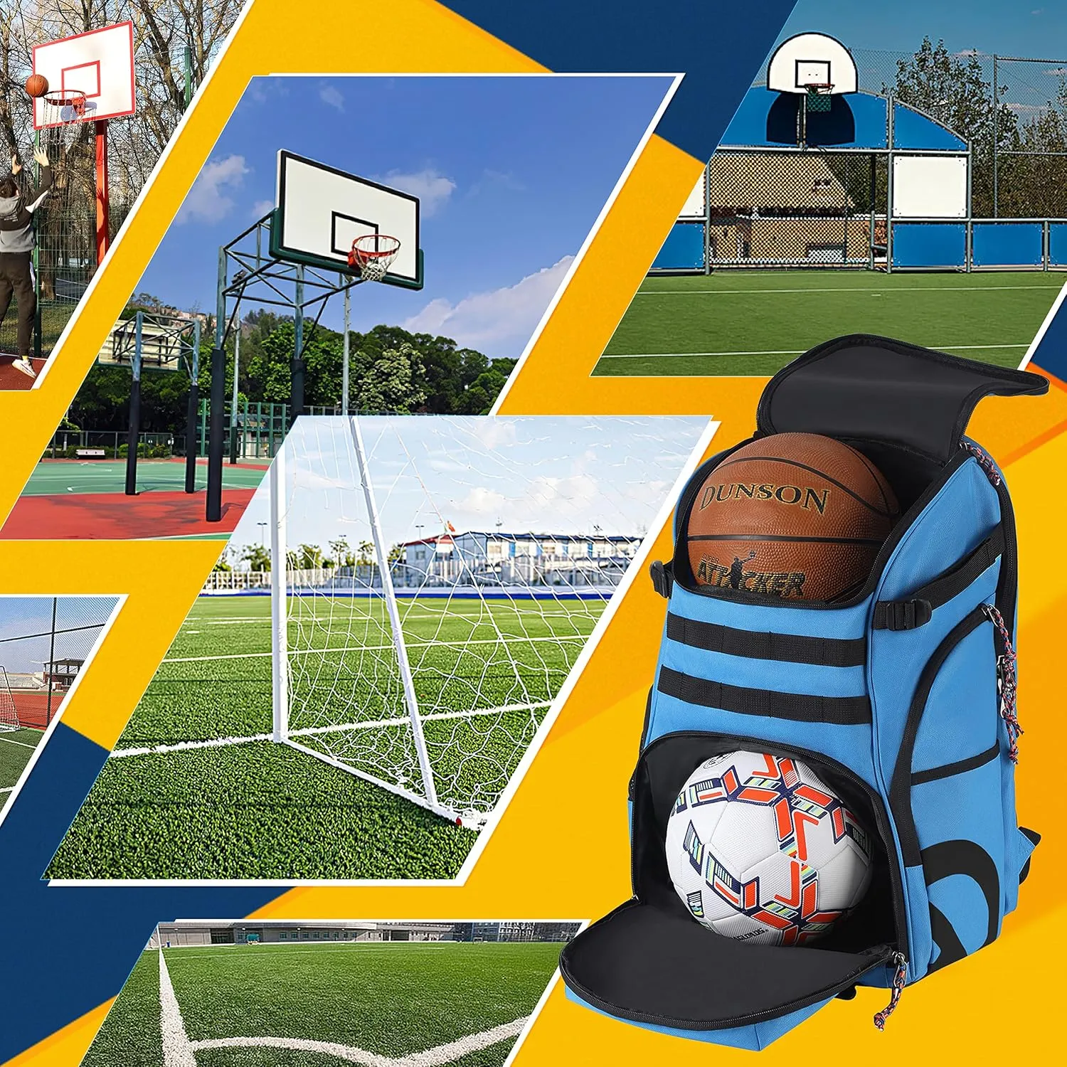 Basketball Backpack for Men Women Basketball Soccer Bag with Ball Compartment Shoes Bag Sports Gym Backpack