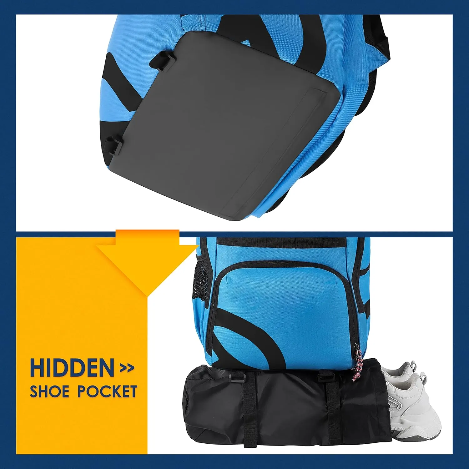Basketball Backpack for Men Women Basketball Soccer Bag with Ball Compartment Shoes Bag Sports Gym Backpack