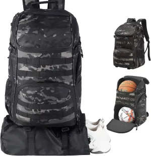 Basketball Backpack for Men Women Basketball Soccer Bag with Ball Compartment Shoes Bag Sports Gym Backpack