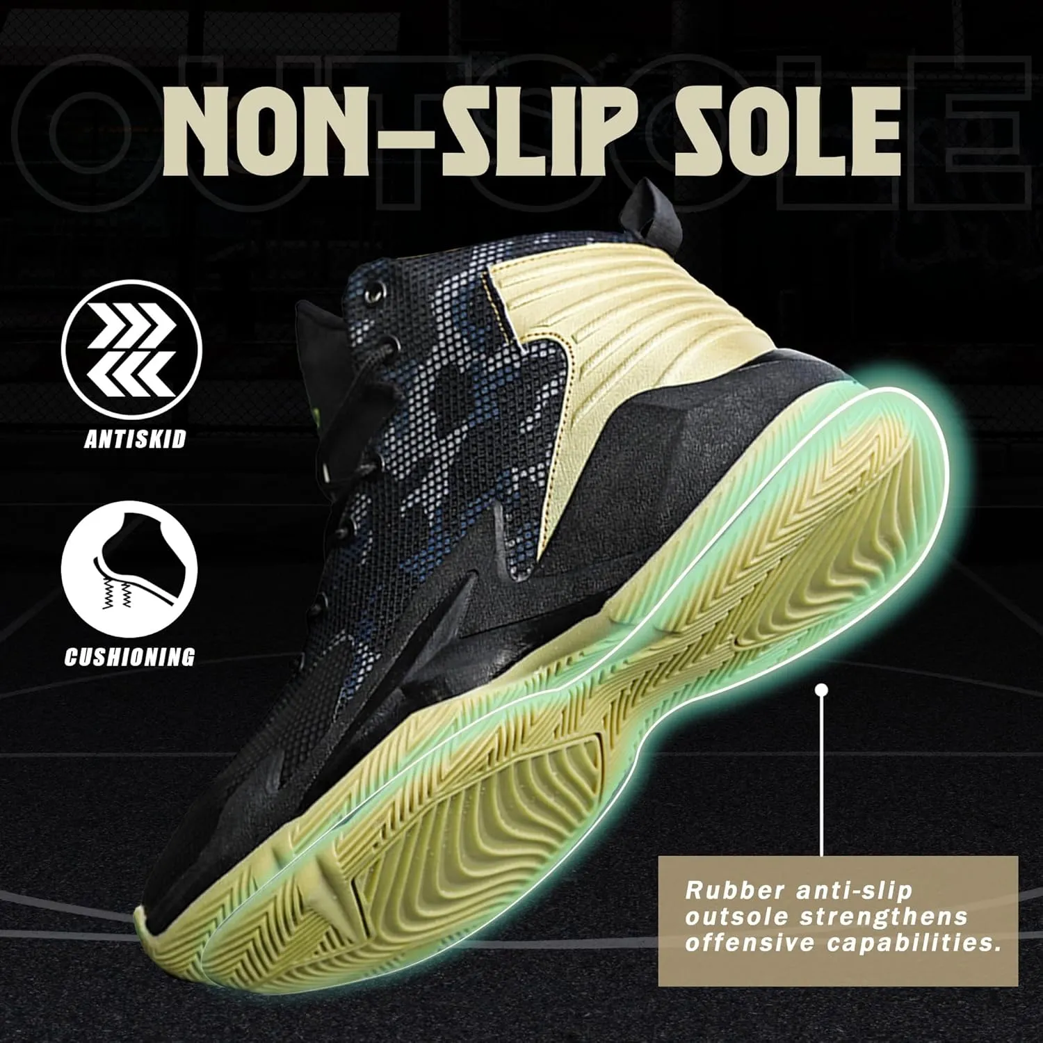 Basketball Shoes for Men Lightweight Durable for Outdoor Sports Training Matches