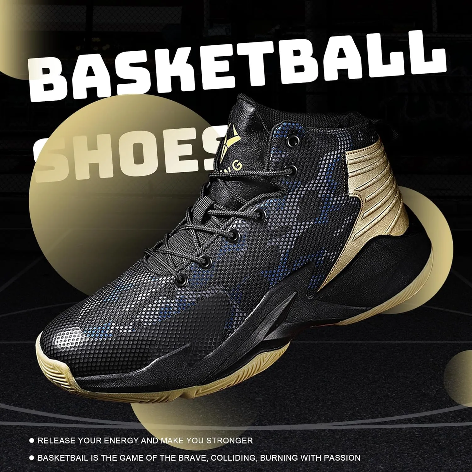 Basketball Shoes for Men Lightweight Durable for Outdoor Sports Training Matches