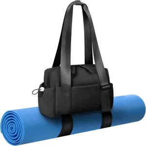 Bayne Mini Gym Bags for Women - Multifunctional Gym Bag with Yoga Mat Holder, Waterproof Day Pack and Adjustable Shoulder Strap, Ideal Gym Bag for Women and Travel Shoulder Bag (Black)