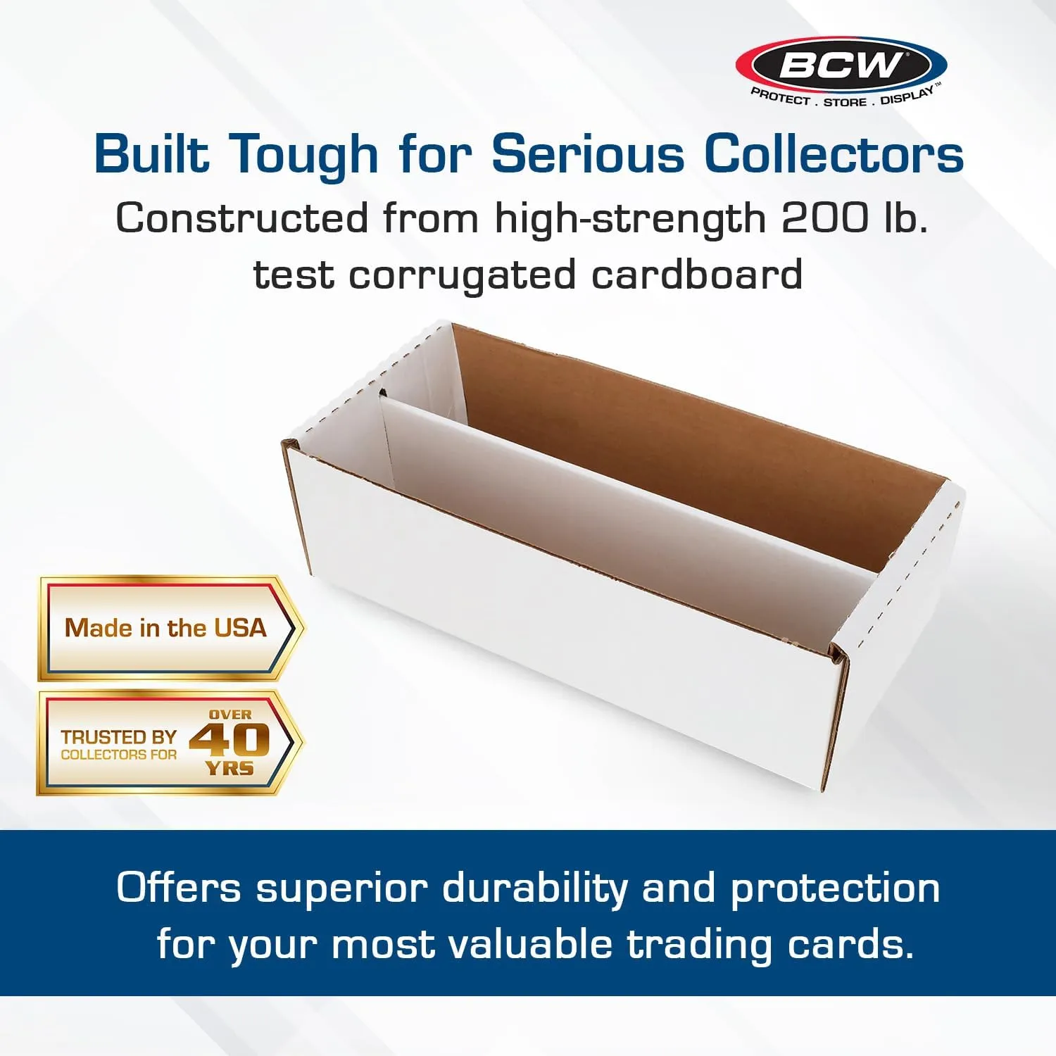 BCW Shoe Storage Card Box - 5 ct | Cardboard Box for Trading Cards, Gaming Cards, and Collectibles | Holds 1600 Standard Cards or 300 3x4 Toploaders | Gaming Card Organizer Box | Assembly Required