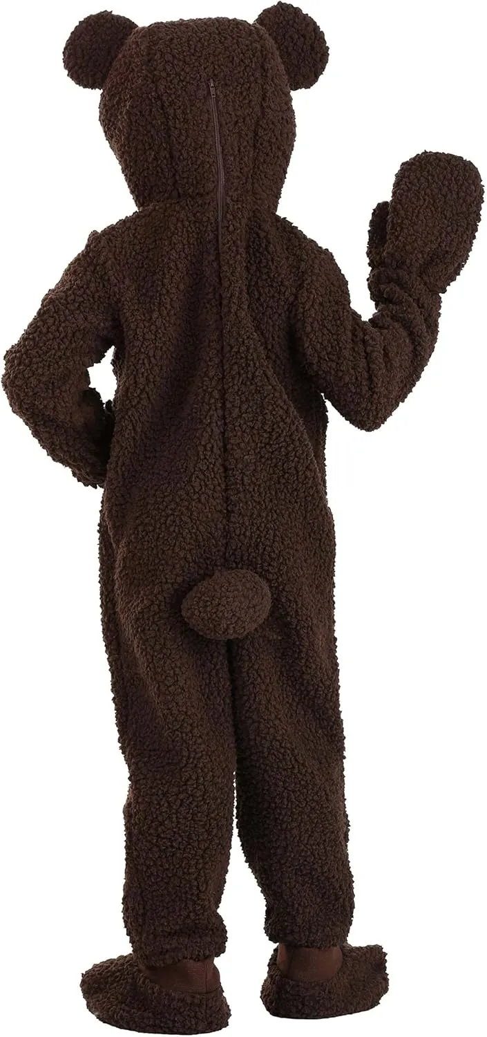 Bear Costume for Toddlers - Hooded Jumpsuit with Attached Mitts and Shoe Covers