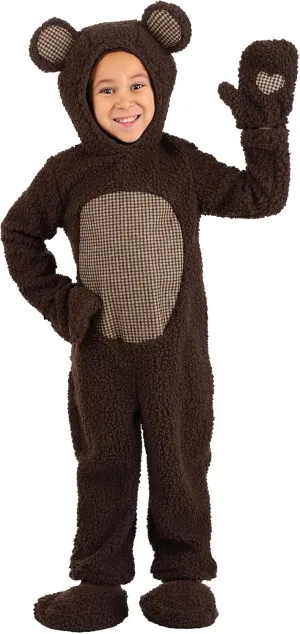 Bear Costume for Toddlers - Hooded Jumpsuit with Attached Mitts and Shoe Covers