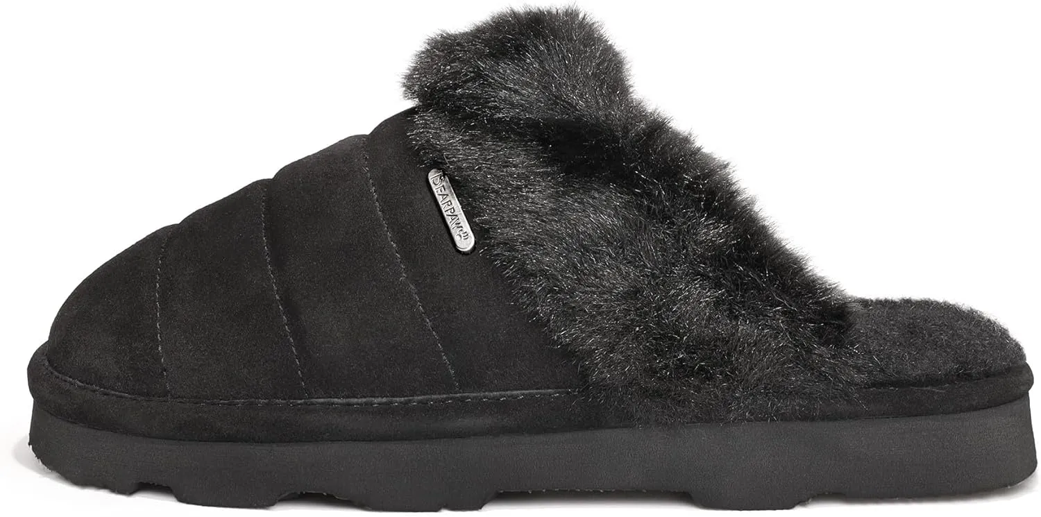 BEARPAW Women's Loki Style Quilted Slippers - 3053W Jordyn - Cozy Indoor/Outdoor House Shoe