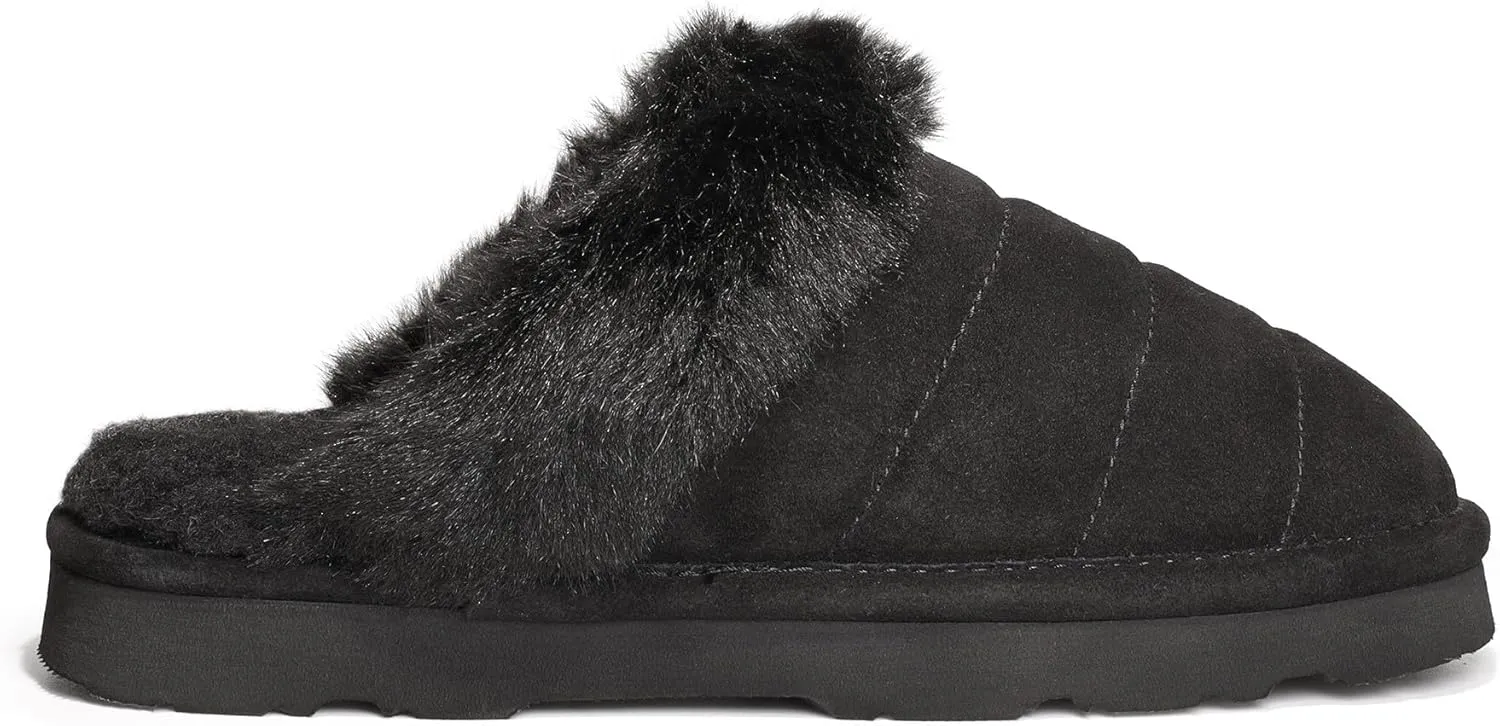 BEARPAW Women's Loki Style Quilted Slippers - 3053W Jordyn - Cozy Indoor/Outdoor House Shoe