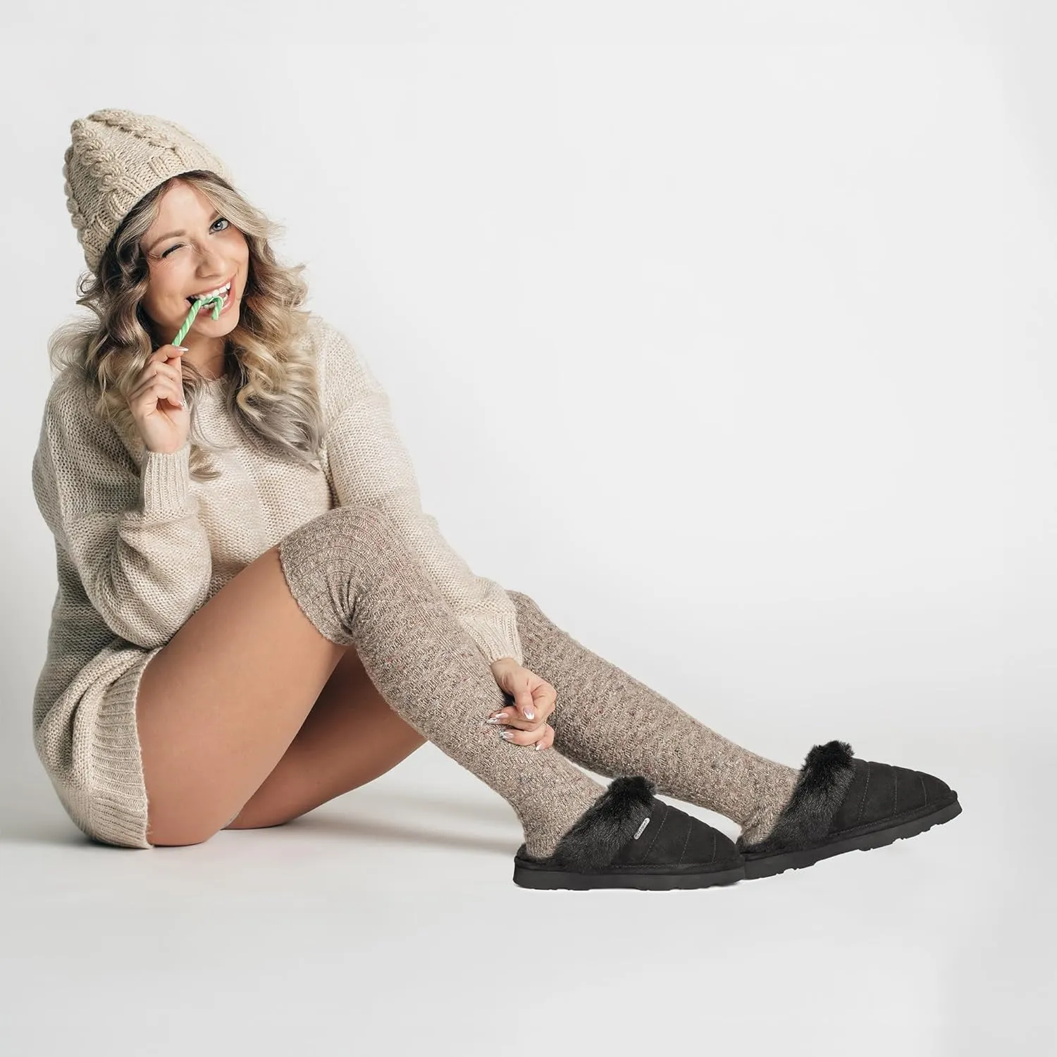BEARPAW Women's Loki Style Quilted Slippers - 3053W Jordyn - Cozy Indoor/Outdoor House Shoe