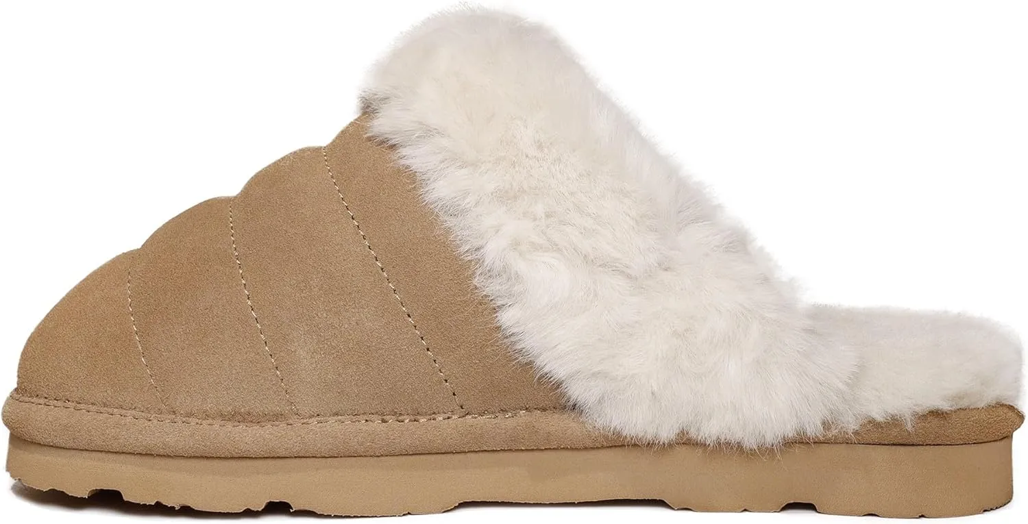 BEARPAW Women's Loki Style Quilted Slippers - 3053W Jordyn - Cozy Indoor/Outdoor House Shoe