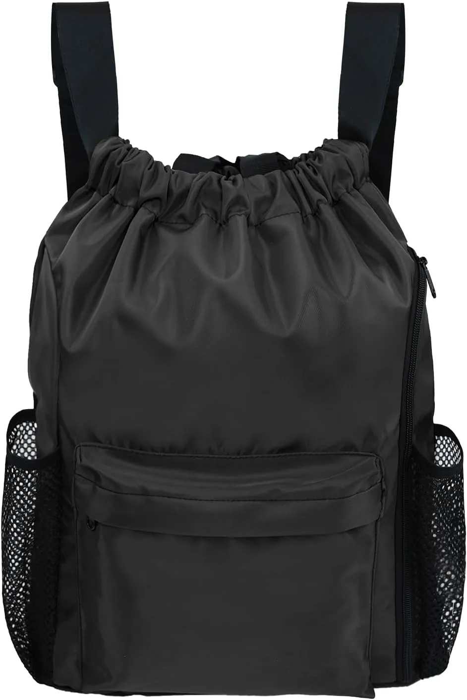 BeeGreen Drawstring Backpack Sports Gym Bag With Shoe Compartment and Two Water Bottle Holder …
