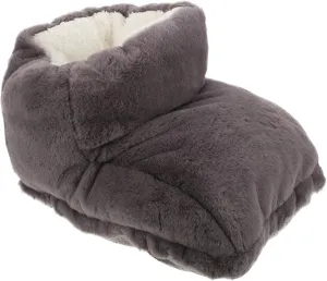 BESTonZON 1Set Electric Heating Shoes Soft Faux Rabbit Fur Indoor Foot Warmer for Home Use High Top Design Cozy Winter Heating for Men and Women