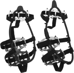 BESTYASH 1Pair Non Slip Traction Cleats with Spikes Durable Ice Grippers for Shoes and Boots Optimal Stability for Hiking Walking Climbing Snowy and ICY Surfaces Easy to Install