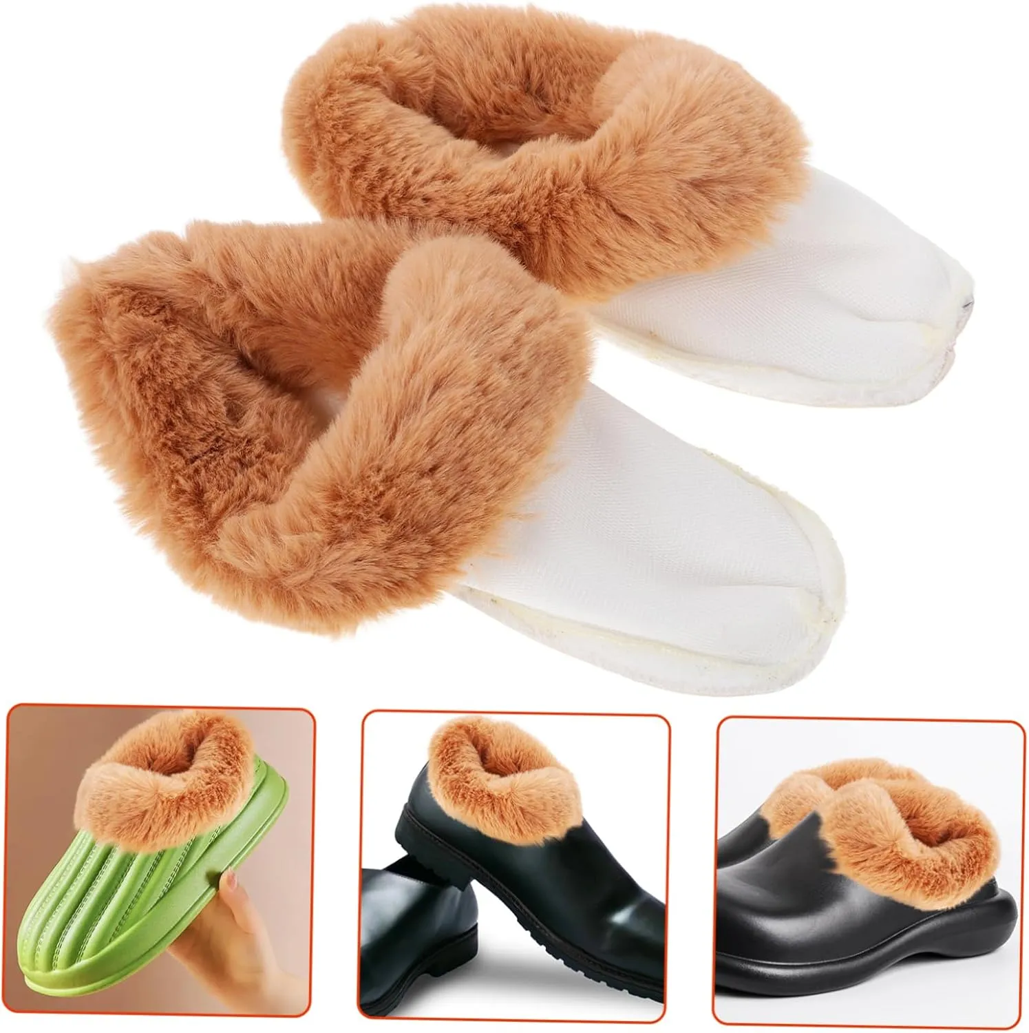 BESTYASH Velvet Fluffy Insole Thick Inserts Removable Shoe Pads Furry Fur Liners for Hole Detachable Fuzzy Women