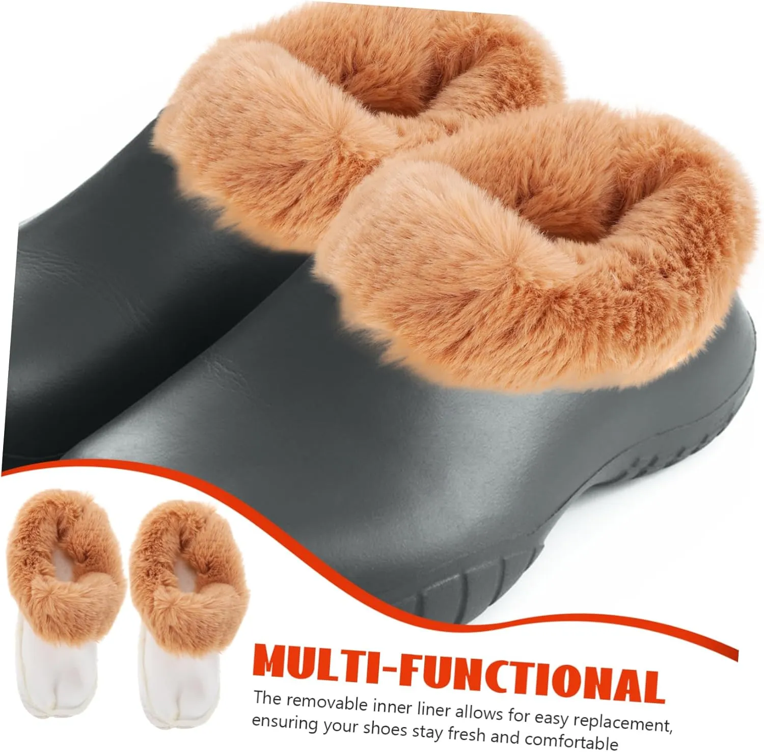 BESTYASH Velvet Fluffy Insole Thick Inserts Removable Shoe Pads Furry Fur Liners for Hole Detachable Fuzzy Women