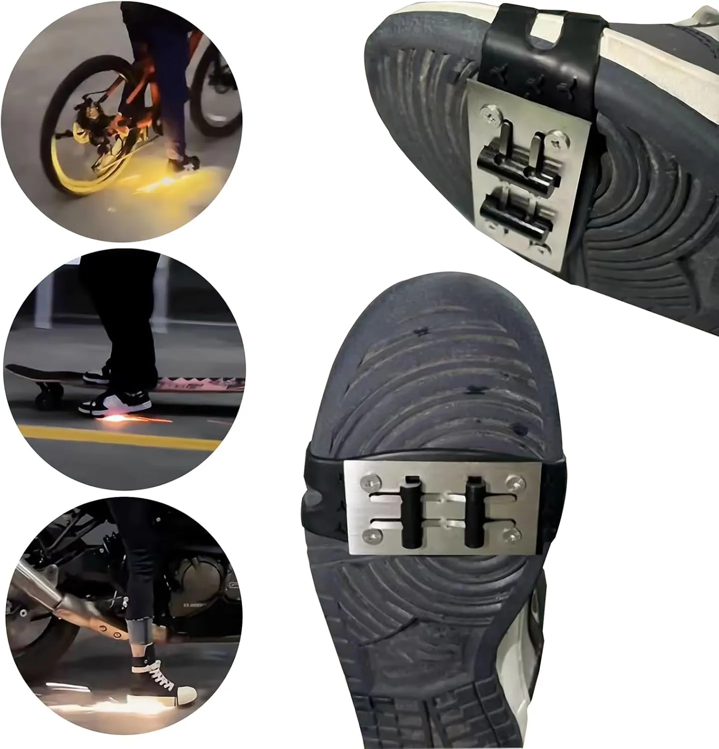 Bicycle Cycling Shoe Cover Sole Flint Friction Spark Boot Pad Sport Footwear Sliders Plate E-Bike Accessory Outdoor Tool