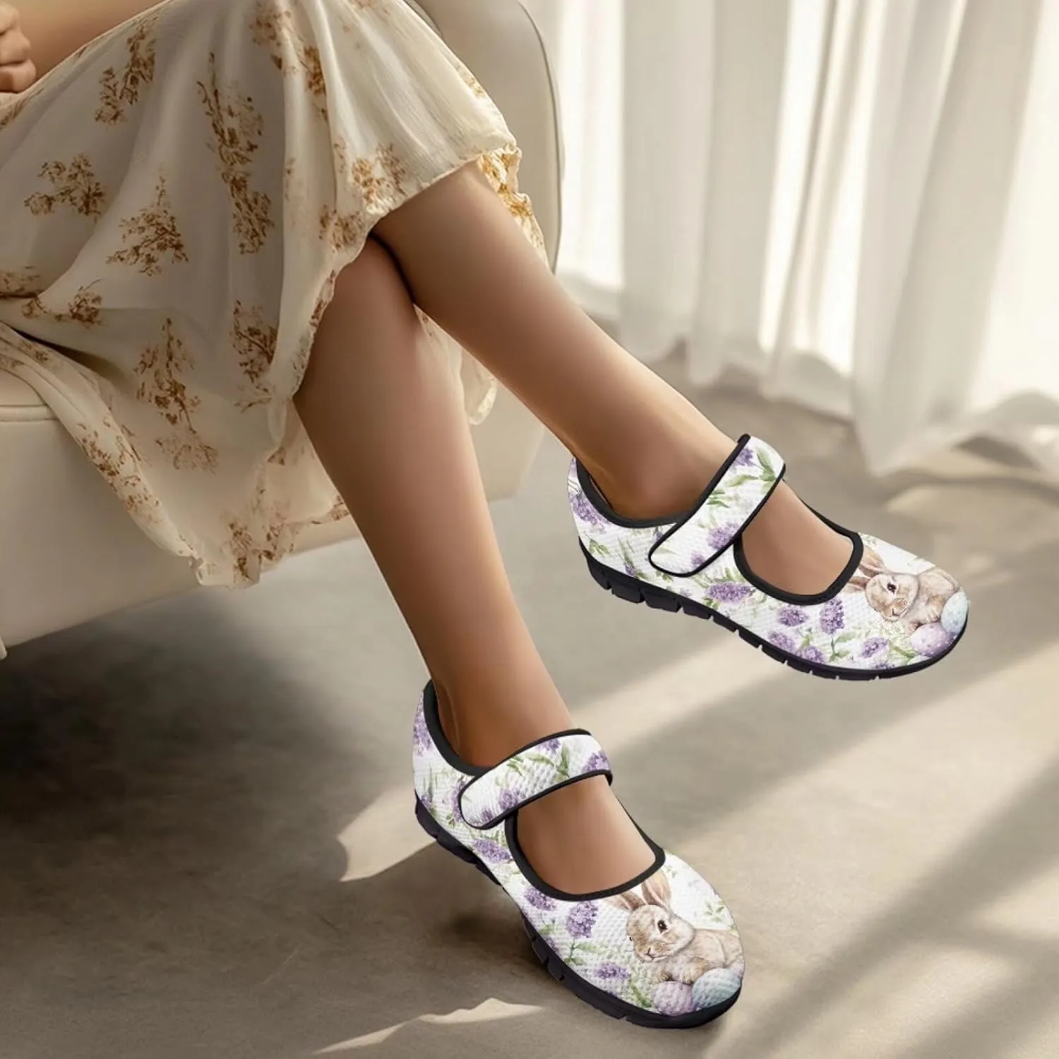 Binienty Mary Jane Shoes Women Wide Width Dress Flats Round Toe Non Slip Low Cut Casual Travel Shoes