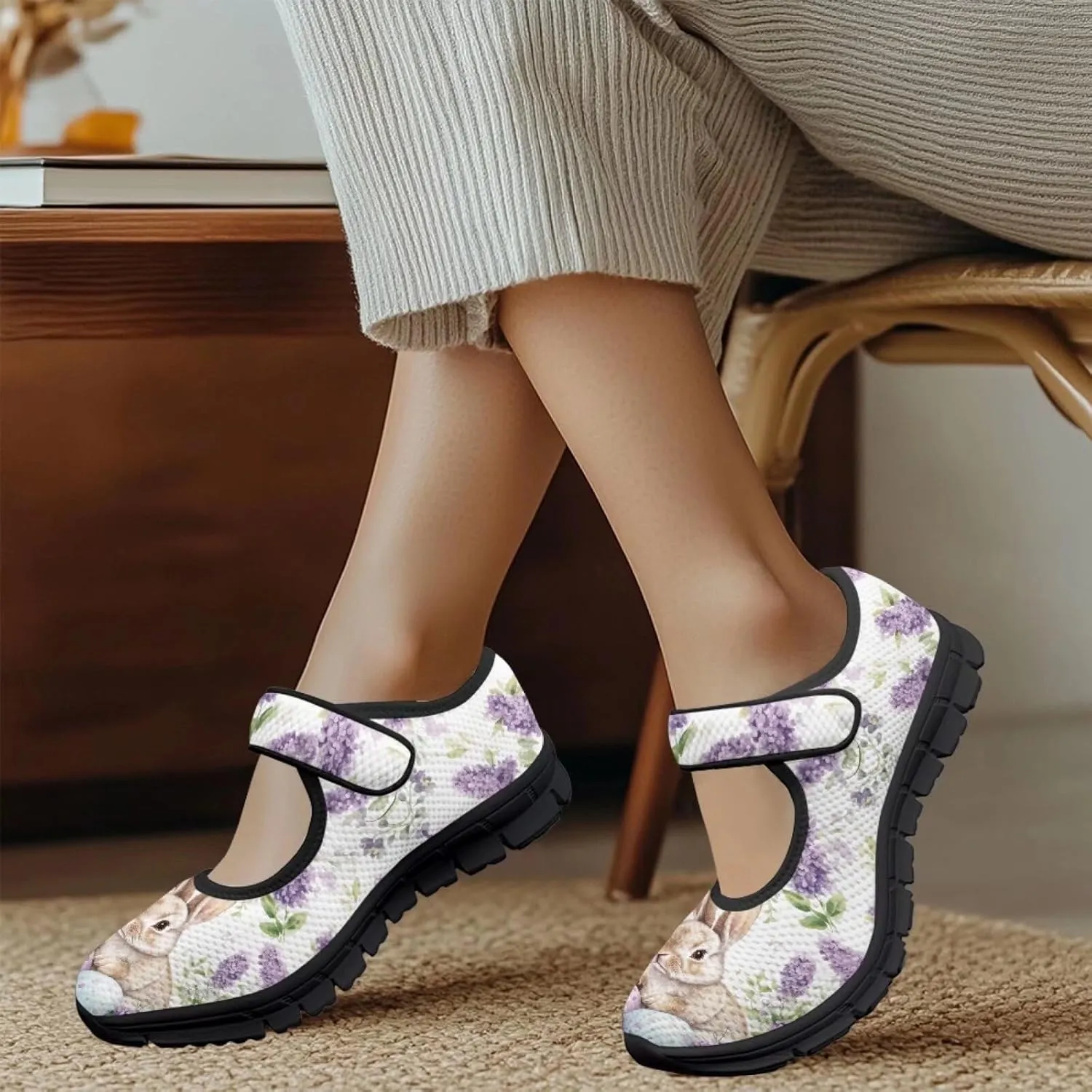 Binienty Mary Jane Shoes Women Wide Width Dress Flats Round Toe Non Slip Low Cut Casual Travel Shoes