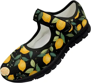 Binienty Women's Flats Mesh Mary Jane Shoes Round Toe Buckle Strap Tennis Walking Shoes Beach Travel Footwear