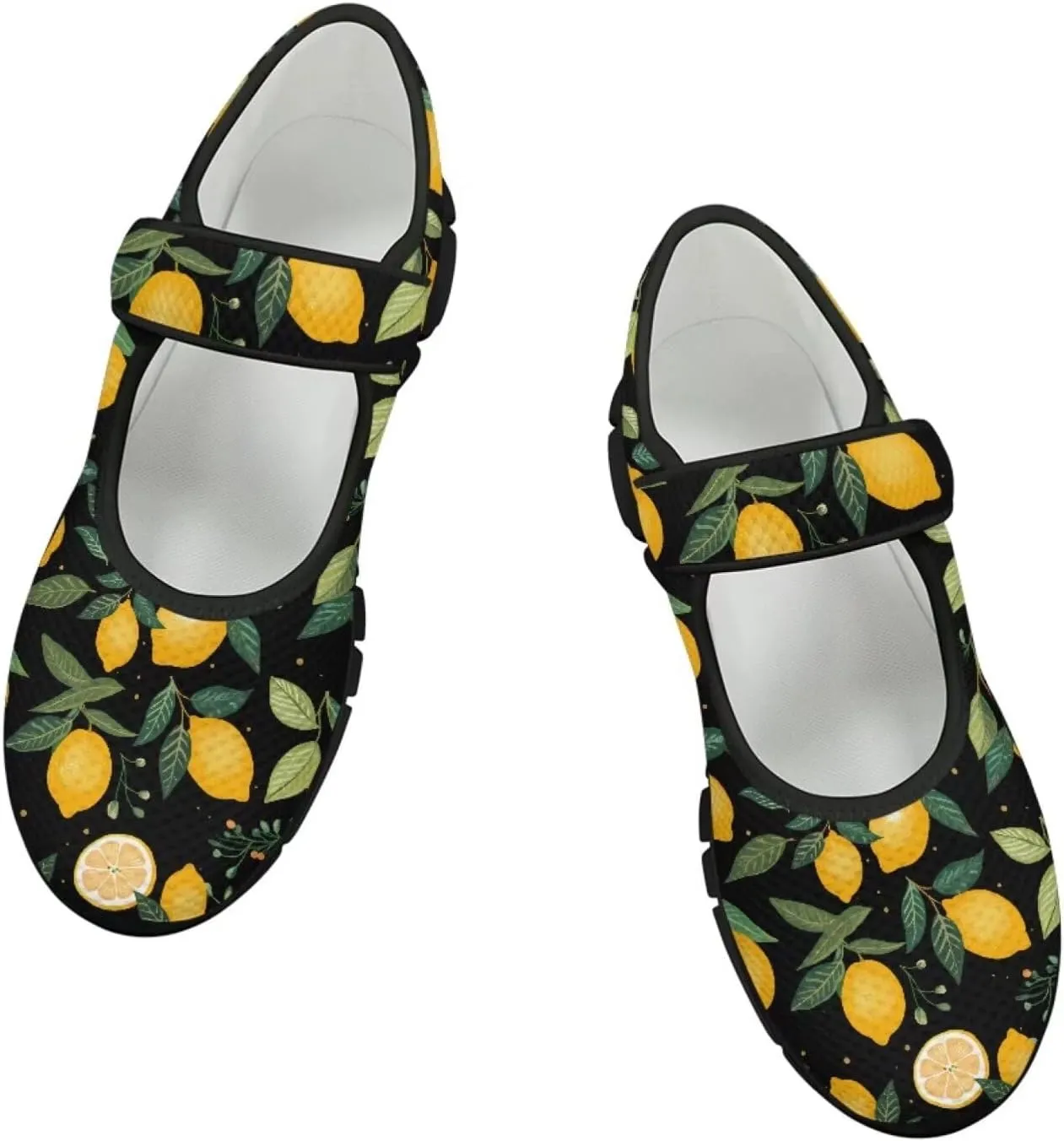 Binienty Women's Flats Mesh Mary Jane Shoes Round Toe Buckle Strap Tennis Walking Shoes Beach Travel Footwear