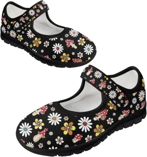 Binienty Womens Mary Jane Flats Cozy Soft Mesh Walking Sneaker Shoes with Ankle Strap Non Slip